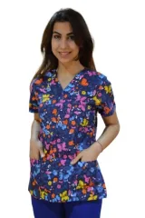 Kelebek Desenli Üst Doktor,Hemşire,Eczacı,Öğretmen,Labaratuvar,Kuaför