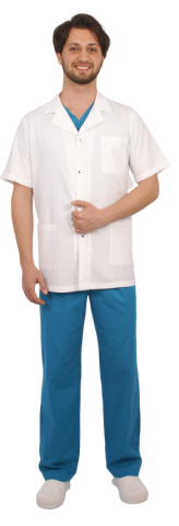 Kısa Kol Kısa Boy Terikoton  Önlük Doktor, Hemşire, Estetisyen, Öğretmen,Eczacı,Labaratuvar(Kopya)