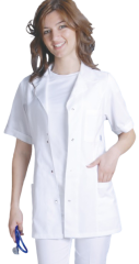 Kısa Kol Kısa Boy Önlük Doktor,Hemşire,Estetisyen,Öğretmen,Eczacı,Labaratuvar Alpaka Kumaş