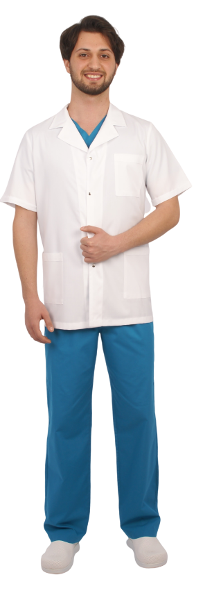 Kısa Kol Kısa Boy Alpaka Önlük Doktor, Hemşire, Estetisyen, Öğretmen,Eczacı,Labaratuvar