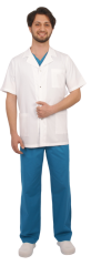 Kısa Kol Standart Boy Alpaka Önlük Doktor, Hemşire, Estetisyen, Öğretmen,Eczacı,Labaratuvar