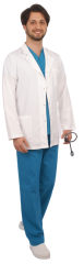 Kısa Boy Uzun Kol Alpaka Önlük Doktor, Hemşire, Öğretmen,Eczacı,Estetisyen,Labaratuvar