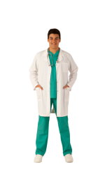 Erkek Uzun Boy Uzun Kol Alpaka Önlük Doktor,Hemşire,Öğretmen,Eczacı,Labaratuvar,Estetisyen