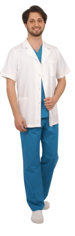 Kısa Kol Kısa BoyTerikoton Önlük Doktor, Hemşire, Estetisyen, Öğretmen,Eczacı,Labaratuvar