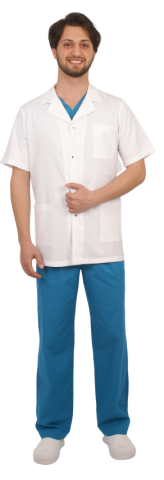 Kısa Kol Kısa BoyTerikoton Önlük Doktor, Hemşire, Estetisyen, Öğretmen,Eczacı,Labaratuvar