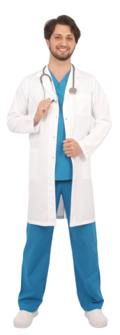 Uzun Boy Uzun Kol Terikoton Önlük Doktor,Hemşire,Öğretmen,Eczacı,Labaratuvar,Estetisyen