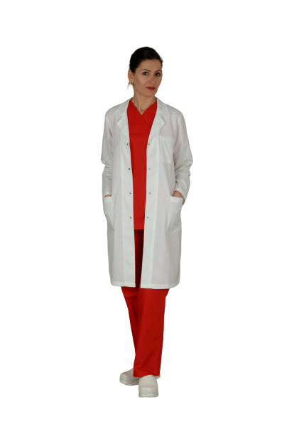 Bayan Uzun Kol Uzun Boy Terikoton Önlük Doktor,Hemşire,Estetisyen,Öğretmen,Eczacı,Labaratuvar