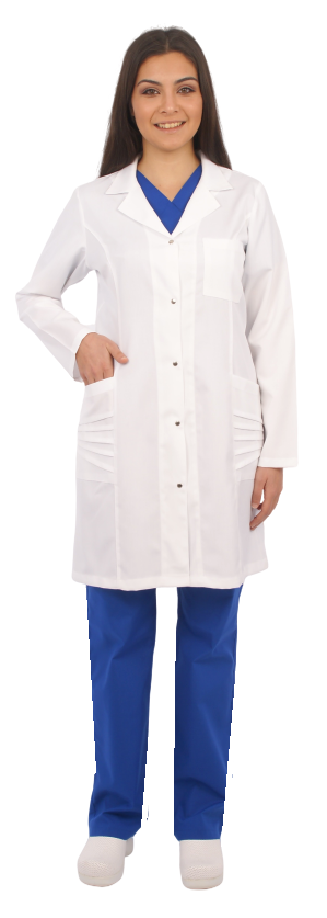 Bayan Kelebek Model Uzun Kol Uzun Boy Önlük Doktor, Hemşire,Öğretmen,Estetisyen,Eczacı,Labaratuvar