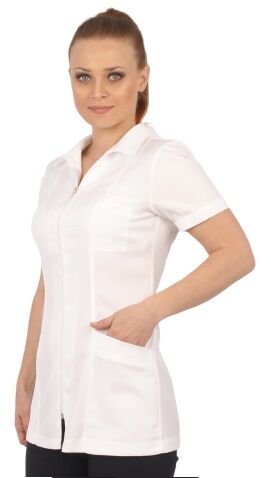 Özel Alpaka Kumaş Polo Yaka Boydan Fermuarlı  Tek Üst