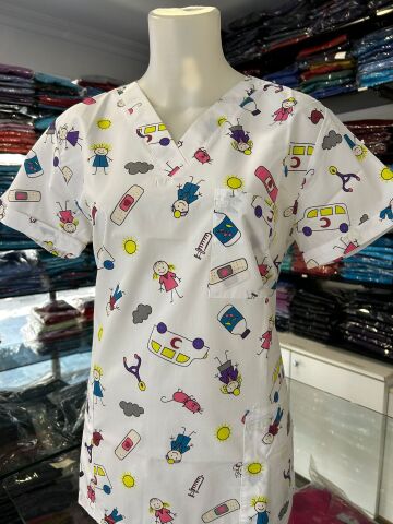 BAYAN YARA BANDI DESENLİ TEK ÜST ÜNİFORMA